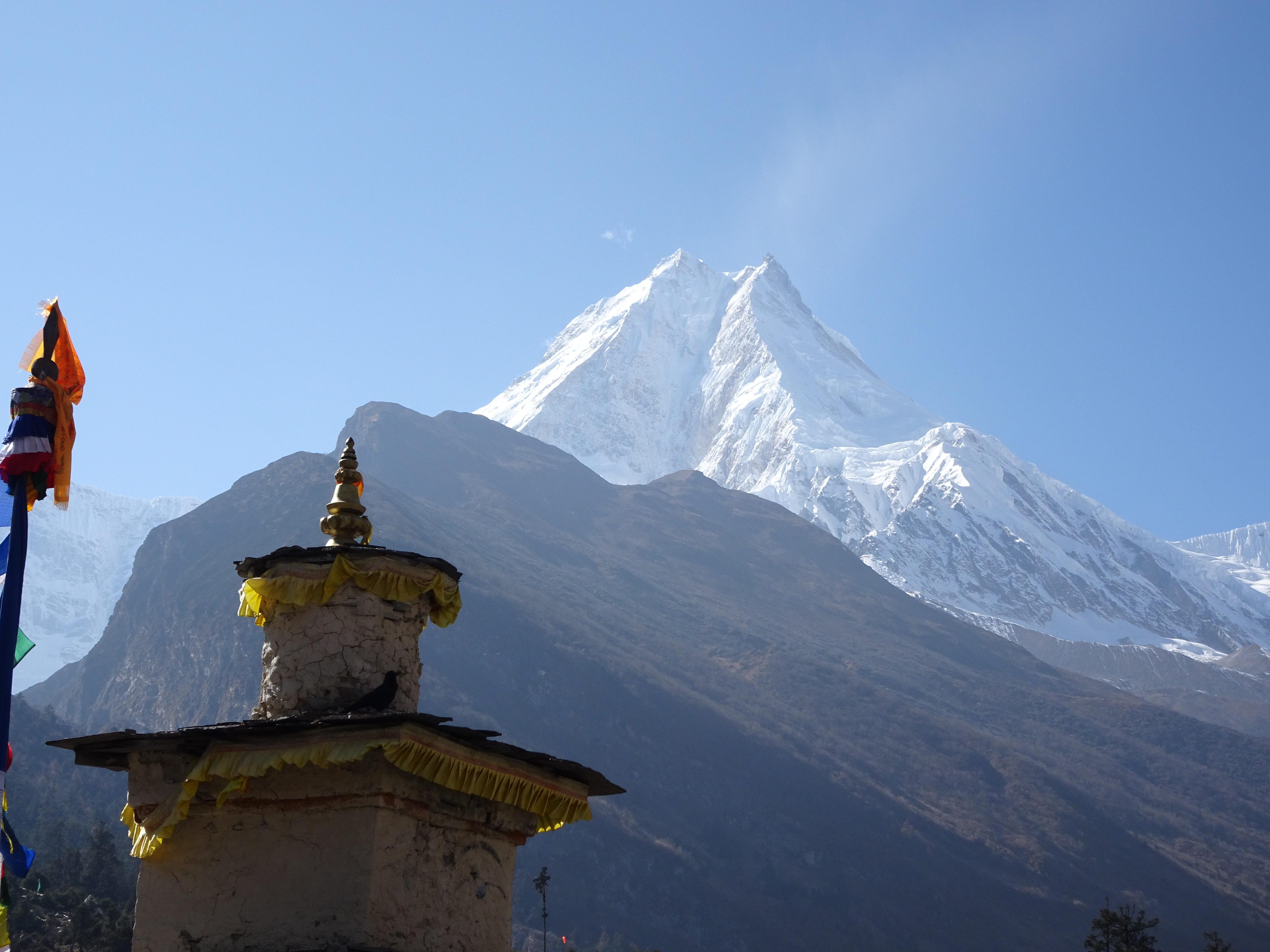 MANASLU from SAMAGAUN